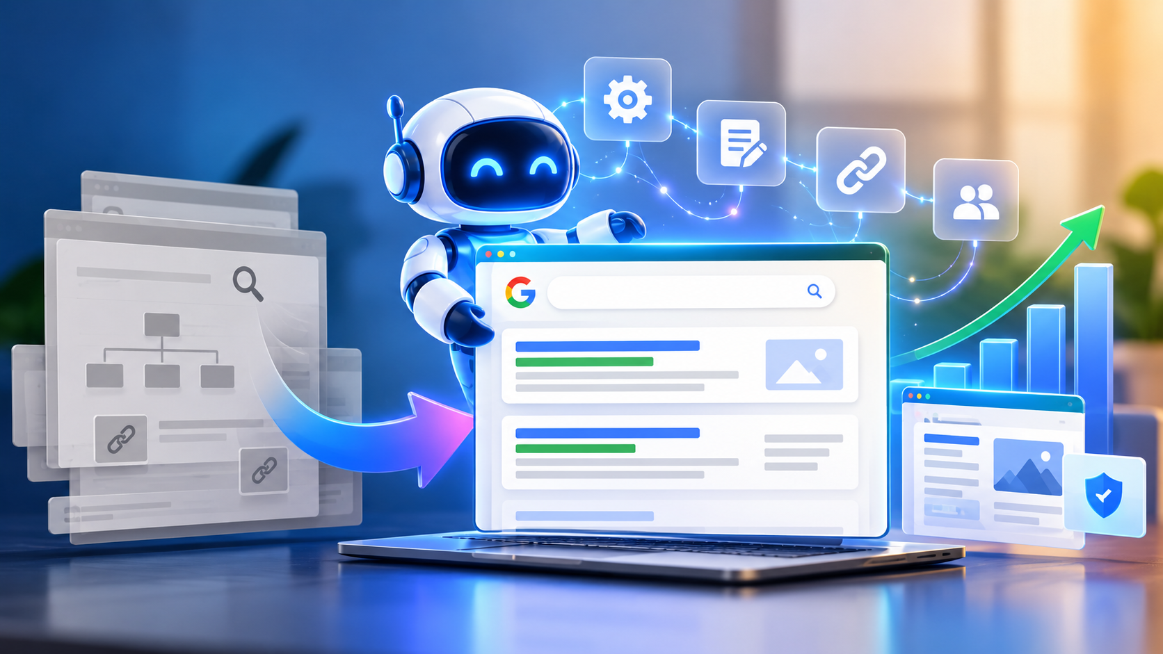 AI-powered Google Ads search interface with automated campaign management, search results, and performance analytics.